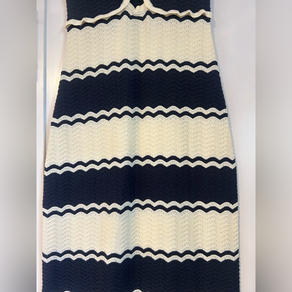 MABLE navy and off white cutout bodycon maxi dress - Picture 6 of 10